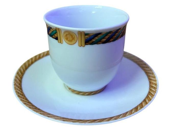 Christian Dior coffee cups and plates (x2)