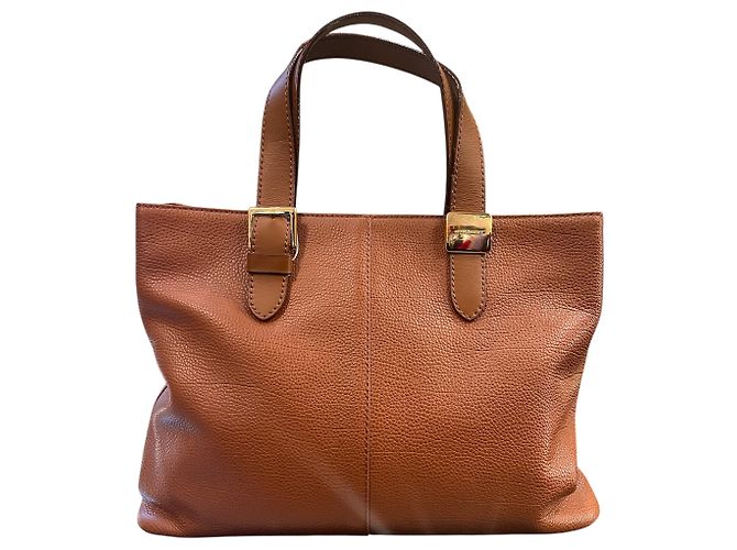 Bolsa de couro Burberry em marrom rico