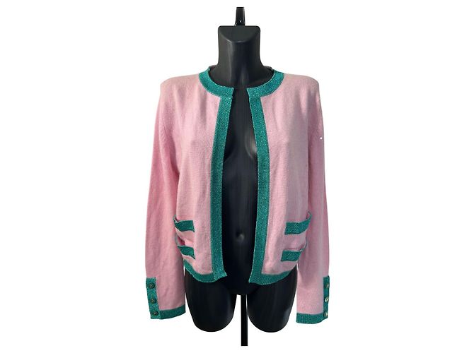 Timeless Cardigan Chanel Rosa e Verde 1996