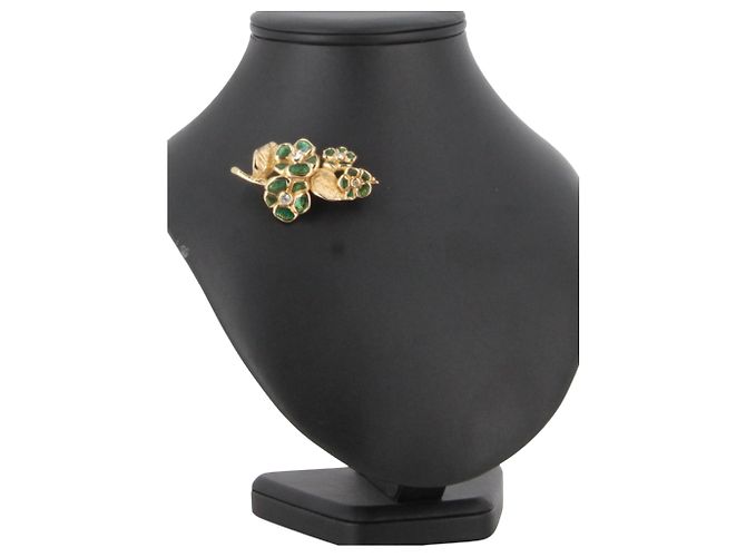 Spilla oro e verde Christian Dior