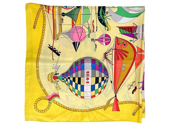Bufanda de seda Hermès LES FOLIES DU CIEL
