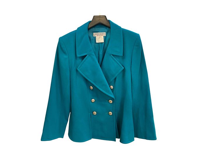 Yves Saint Laurent Green Wool 