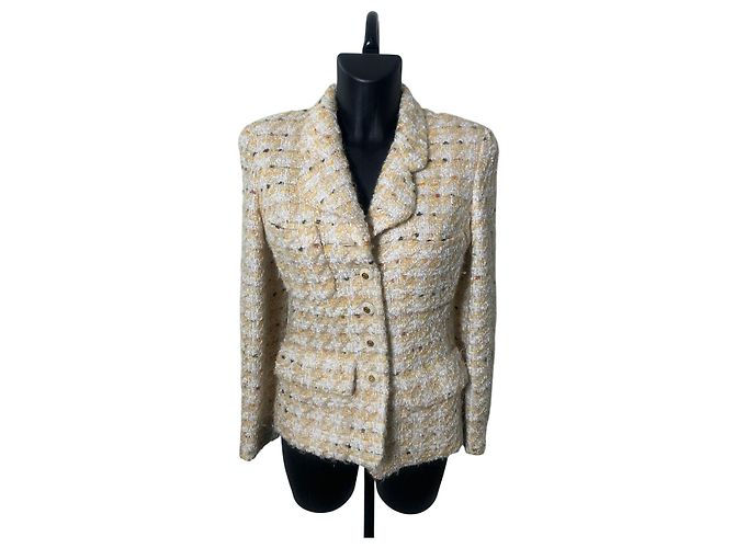 Timeless Giacca in tweed gialla Chanel 1993