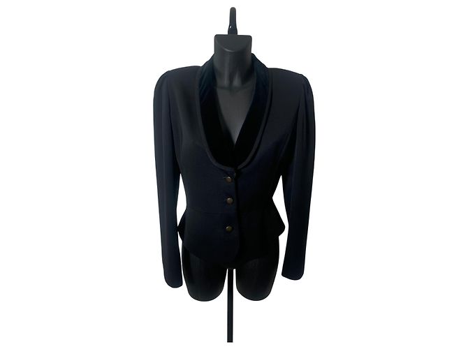 Lanvin Black Jacket with Velvet Collar