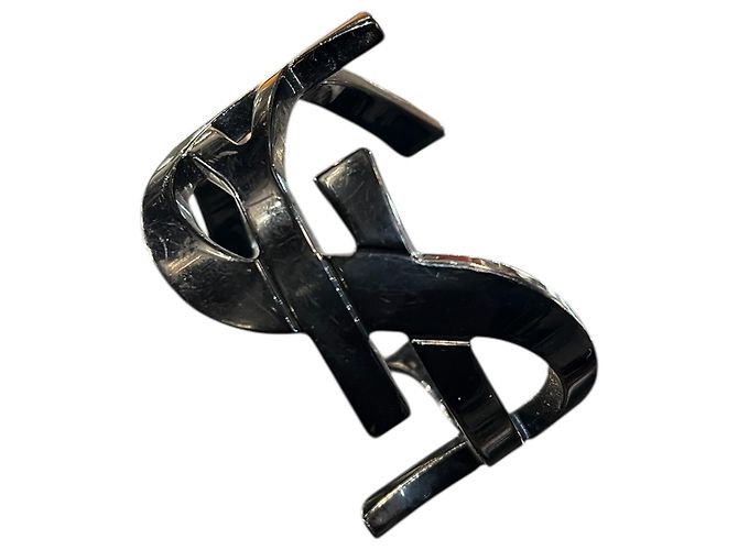 Yves Saint Laurent Bracciale YSL Initial in nero