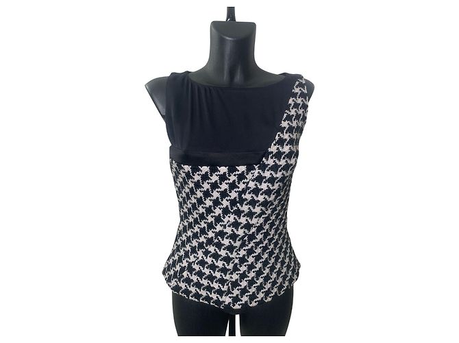 Christian Dior Houndstooth Silk Top