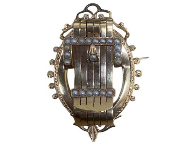 Autre Marque Spilla per Cintura in Oro Giallo Rosa 18k