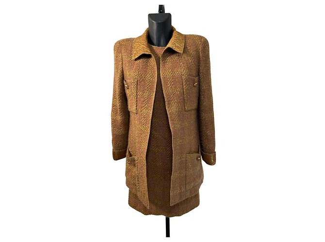 Giacca Chanel Tailleur in marrone con Gripoix (FW 1996/1997)