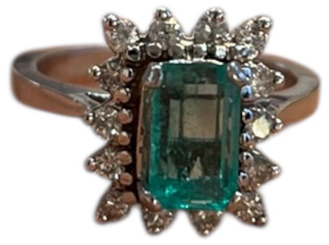 Autre Marque Anillo en oro blanco de 14K