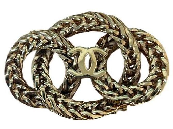 Broche CC entrelaçada da Chanel ('70s)