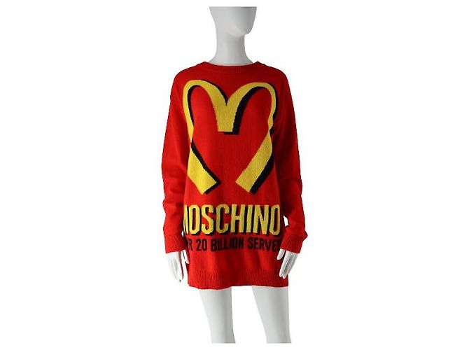 Rotes McDonald's Moschino Pulloverkleid 2014