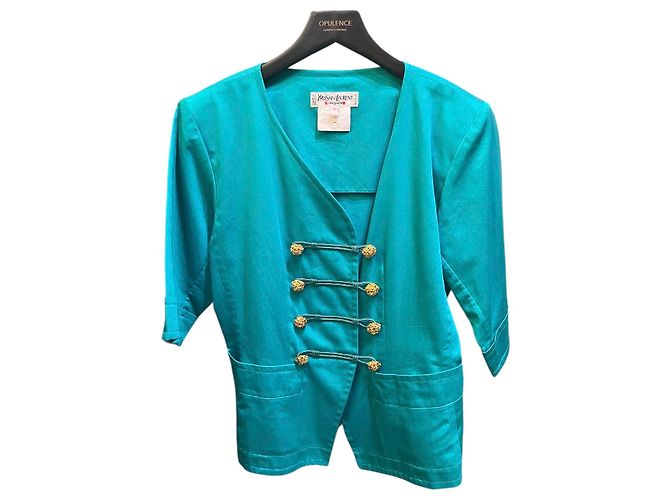 Blazer Turquesa Yves Saint Laurent