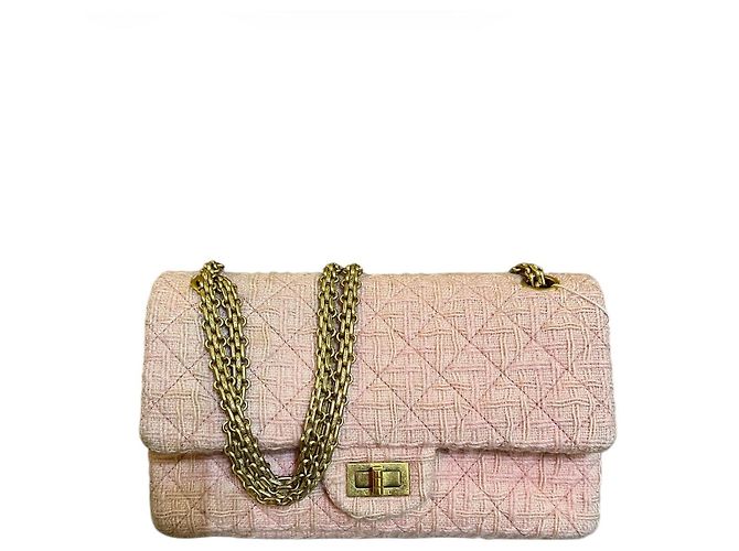 Bolsa de tweed rosa Chanel 2017
