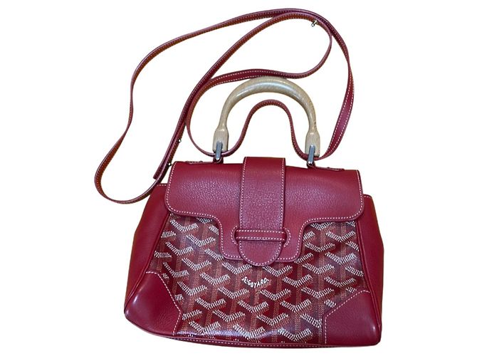 Goyard Mini Saigon Soft Red Leather & Goyardine Canvas