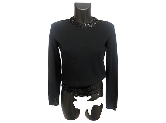 Timeless Chanel Black Sequins Pull