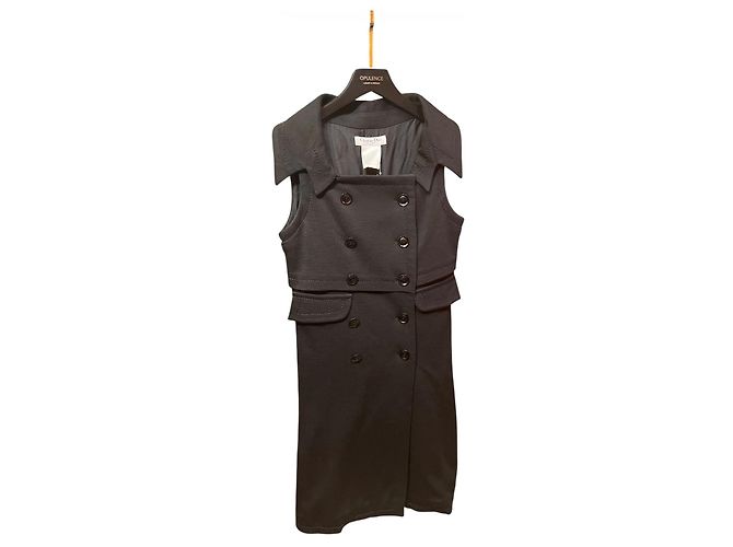 Dior Sleeveless Dress Black Wool