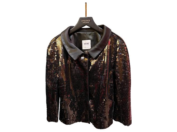 Short Black Moschino Sequin Jacket