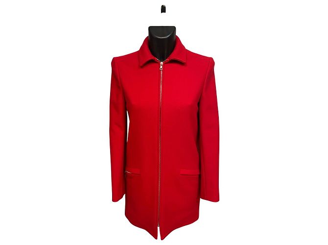 Abrigo de Lana Rojo Miu Miu