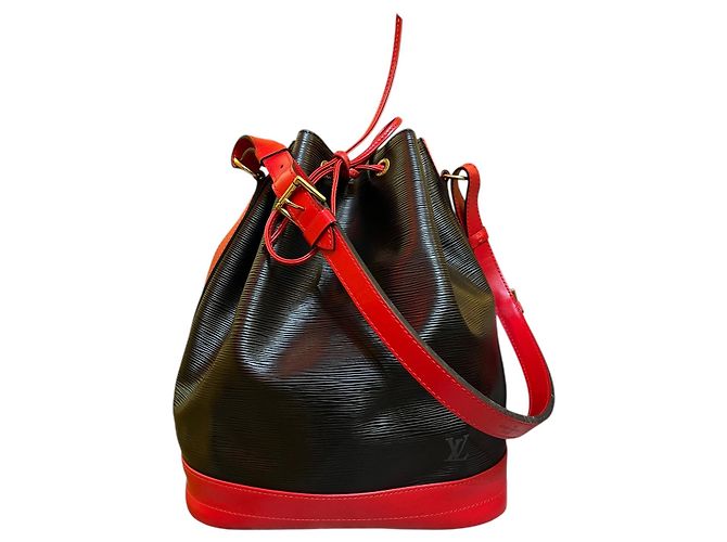 Noe Borsa Noé Louis Vuitton 1996 in pelle Epi nera e rossa