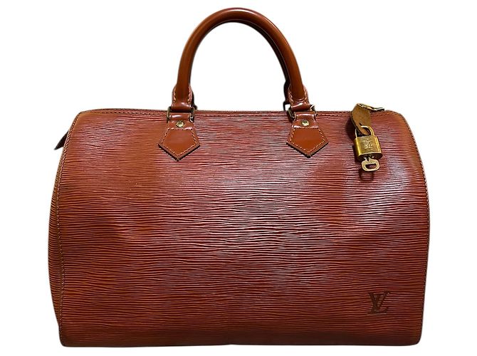 Speedy Louis Vuitton de 1990 en cuir Epi marron