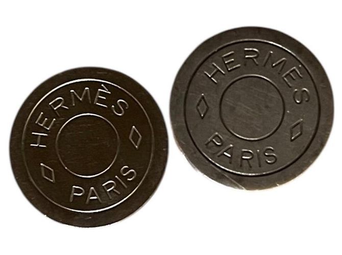 Hermès Boucles d'oreilles clips en argent Hermes