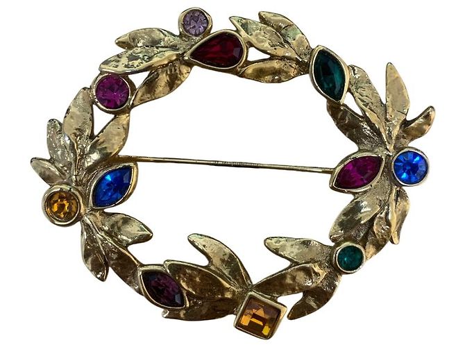 Yves Saint Laurent Lorbeerkranz Brosche