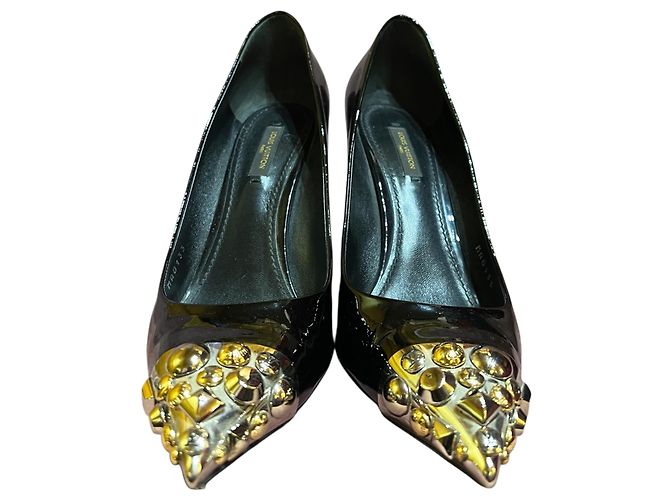 Louis Vuitton Black Leather Heels