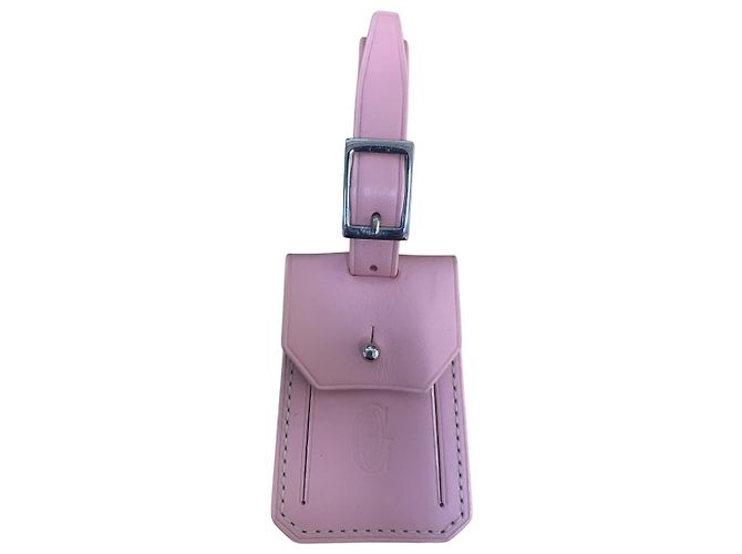 Goyard Pink Leather Tag Holder