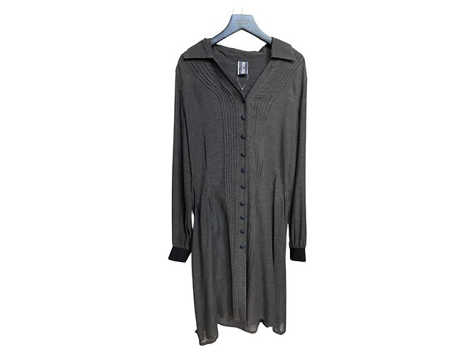 Autre Marque Grau Button Shirt Kleid von Jean-Paul Gaultier