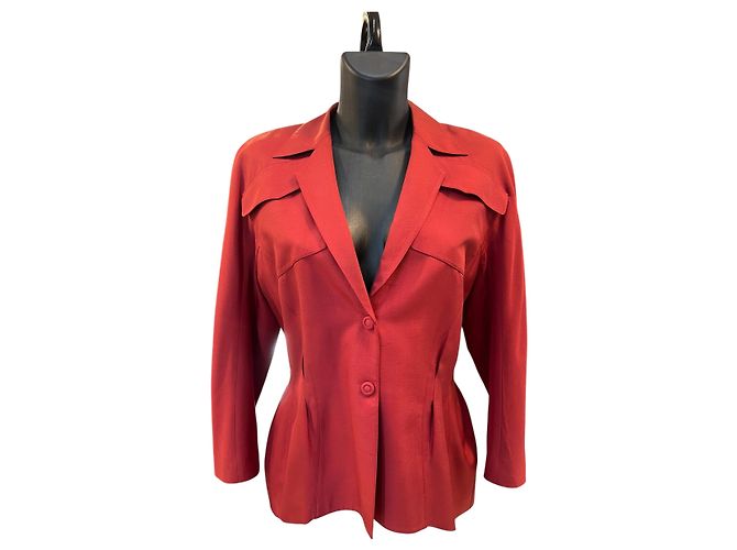 Thierry Mugler Red Tailored Jacket