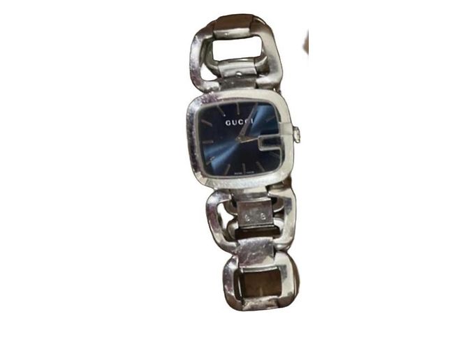 Orologio Gucci in acciaio con quadrante blu Argento Silver hardware