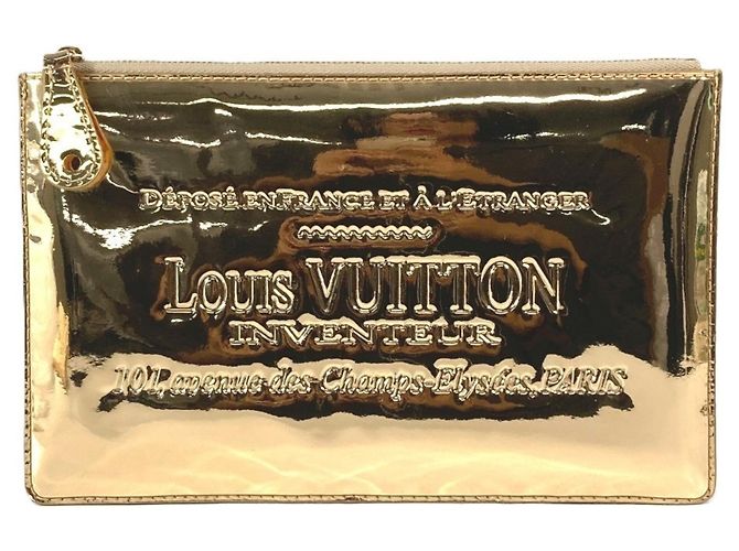 Pochette in pelle dorata Louis Vuitton D'oro
