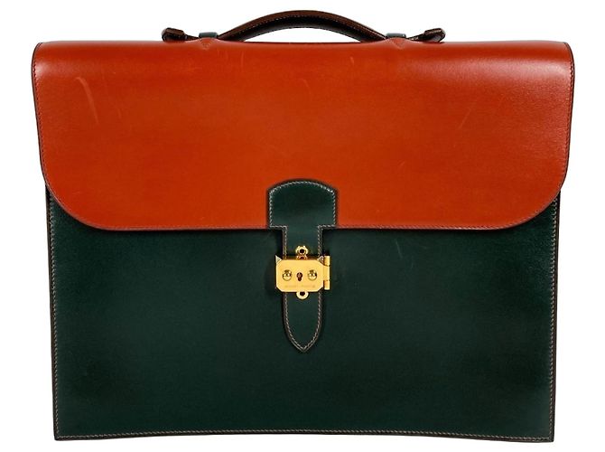 Hermès Borsa Hermes Sac à Dépêches 38 Marrone Cachi