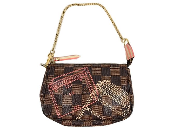 Mini Pochette Accessori Damier Louis Vuitton Marrone Damier ebene