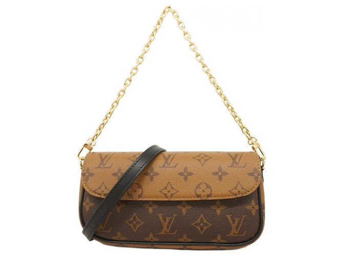 Borsa Louis Vuitton Monogram Reverse Wallet-on-Chain Ivy Marrone
