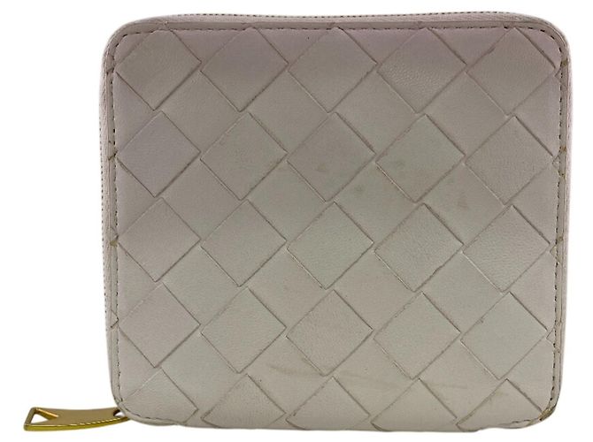Cartera larga de cuero rosa Bottega Veneta