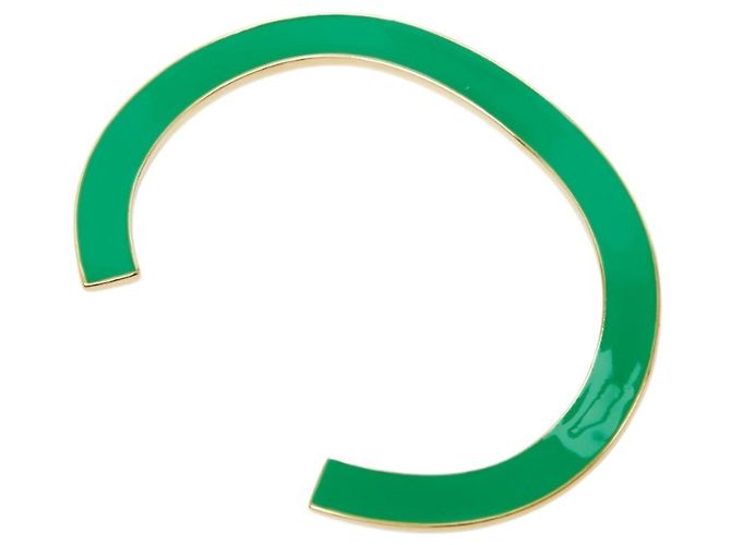 Bracciale a manica curva Bottega Veneta Argento Verde Blu chiaro