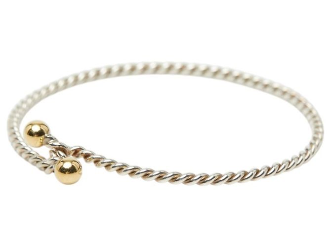 Pulseira de bangles dupla com torção Tiffany & Co. Prata Dourado