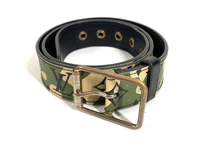 Louis Vuitton Takashi Murakami Monogramouflage Khaki Gürtel