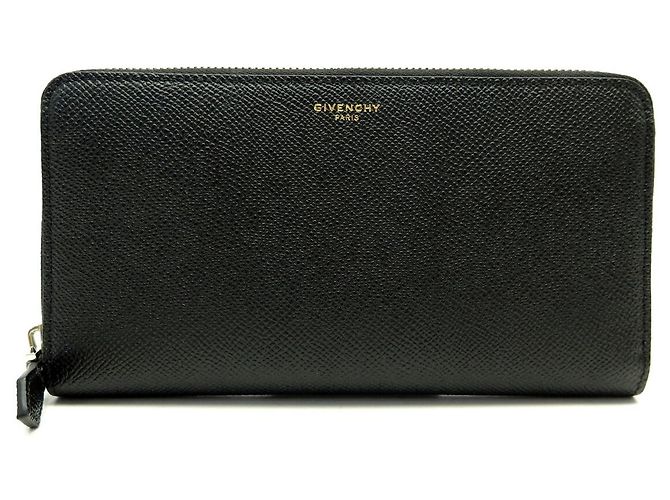 NEW GIVENCHY PANDORA BLACK GRAINED LEATHER WALLET