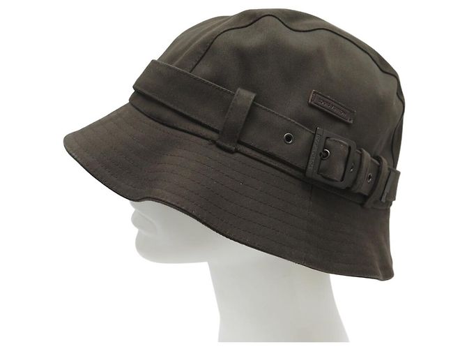 CAPPello LOUIS VUITTON BOB 58 IN COTONE MARRONE CON INTERNO DAMIER