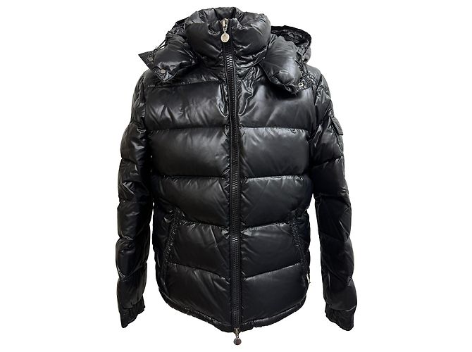 Giacca Puffer Moncler Maya in nylon nero