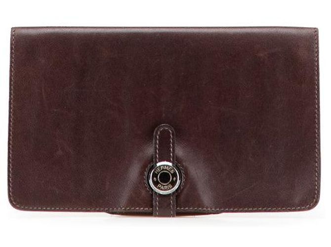 Hermès Dogon MM Swift Long Wallet Brown