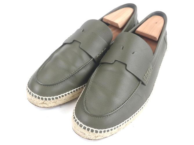 Espadrillas in pelle Trip H di Hermès Verde Cachi