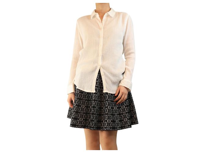 Melissa Odabash Camicia in cotone bianco stropicciato - taglia S