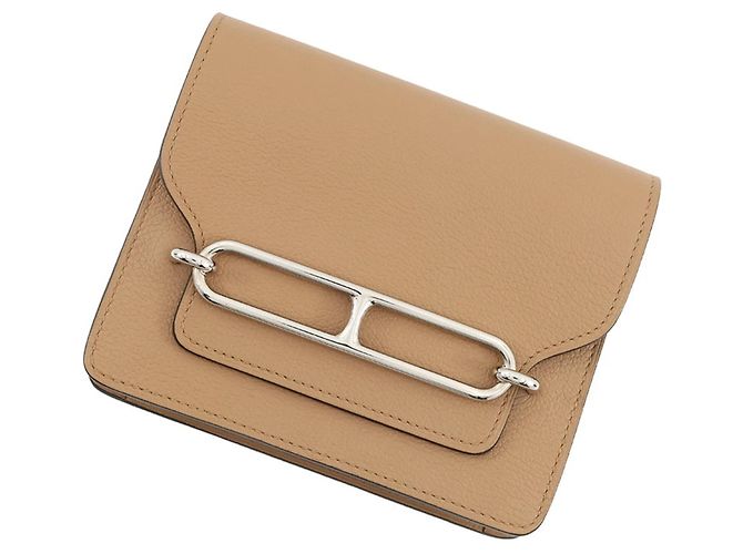 Portafoglio Hermès Roulis Verso Chai Lime D'oro