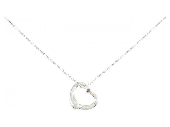 Elsa Peretti Tiffany & Co Collar Tiffany Open Heart en plata 925