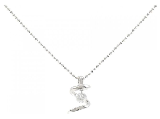 Autre Marque Pt950 Diamant-Halskette Silber