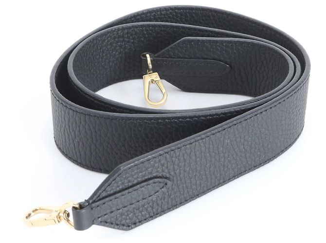 Capucines Louis Vuitton Leather Shoulder Strap Black