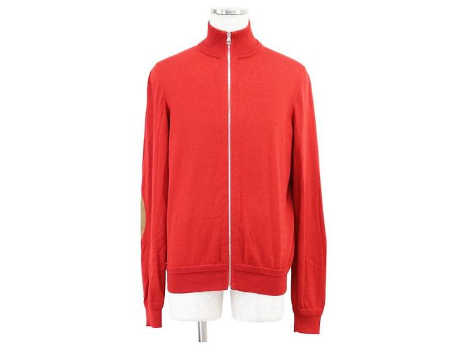 Louis Vuitton Drivers Jacket Wool Silk Jacket Red Beige